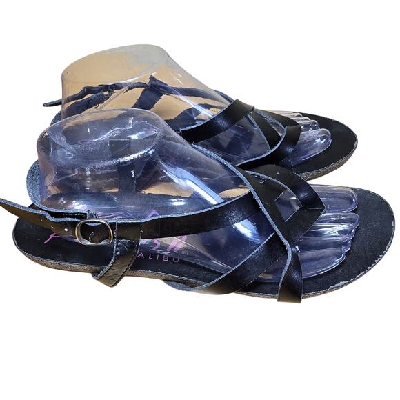 Blowfish Malibu Black Strap Thong Cork and Rubber Sole Sandals Women’s Size 9 - Picture 4 of 8